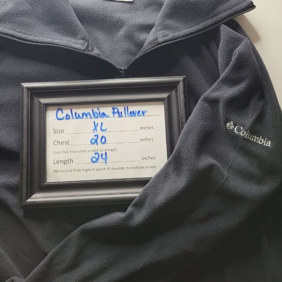 Columbia Fleece Pullover Black Quarter Zip Lightweight Womens XL - Picture 4 of 7
